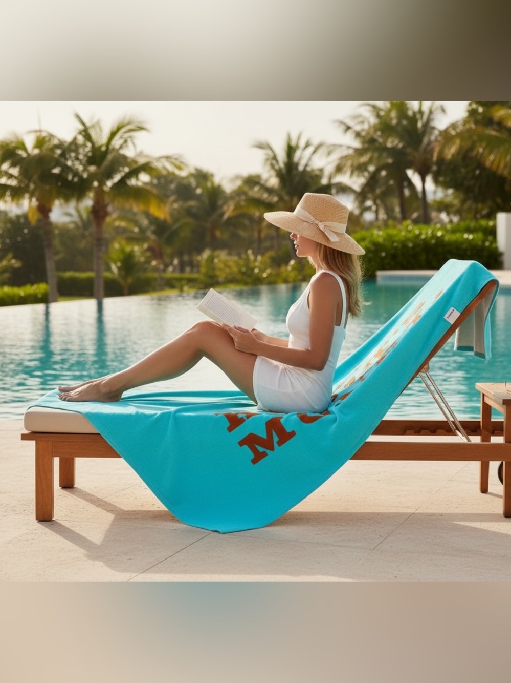Kurt Geiger London Blue Kurts Motel Beach Pool Towel